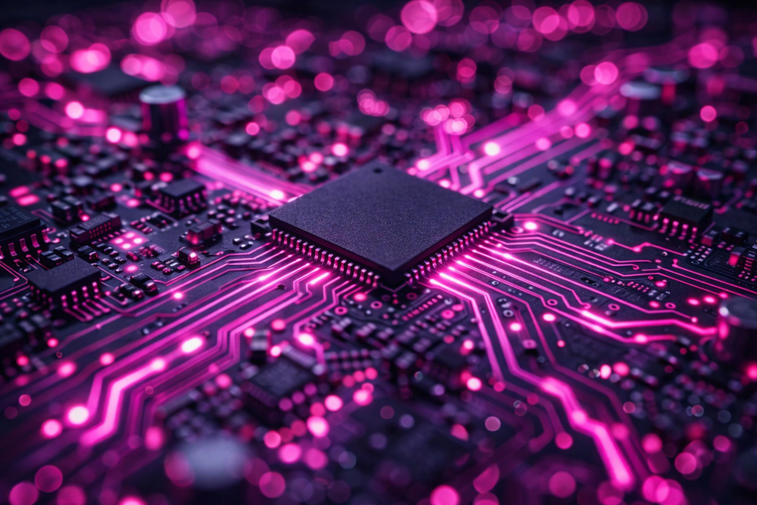 Ambiente tecnologico futuristico che rappresenta sviluppo backend, AI e sistemi software